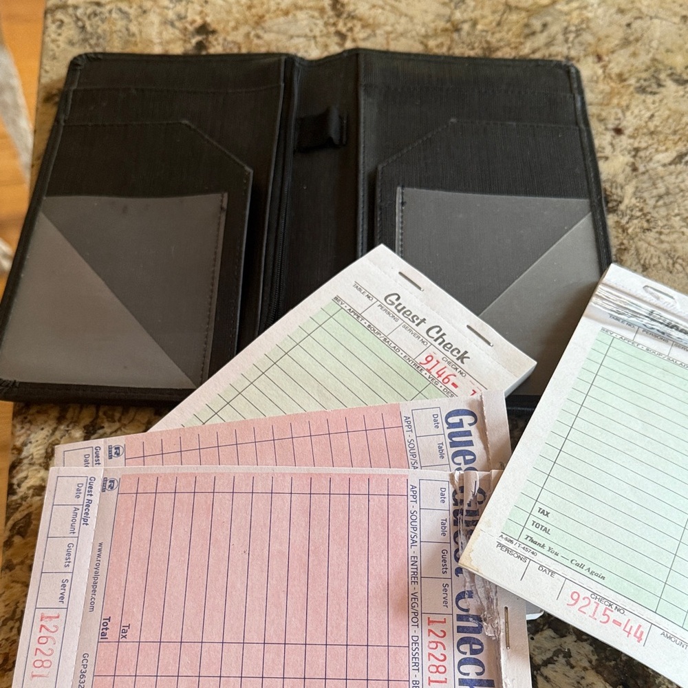 Black Server Book with Guest Check Pads